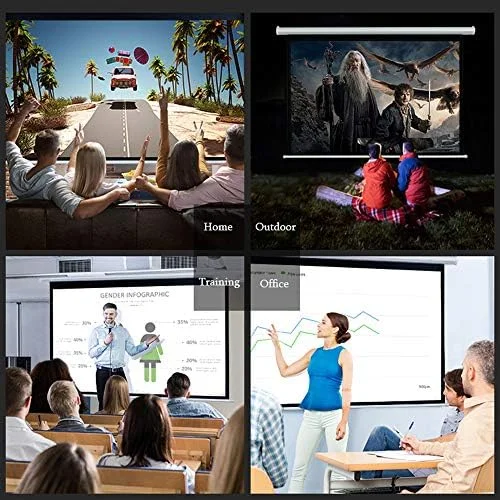 پرده نمایش پروژکتور برقی 60 اینچ با نسبت تصویر 4:3، پرده نمایش سفید مات با کنترل از راه دور برای استفاده در داخل و خارج از منزل پرده نمایش پروژکتور برقی 60 اینچ با نسبت تصویر 4:3، پرده نمایش سفید مات با کنترل از راه دور برای استفاده در داخل و خارج از منزل