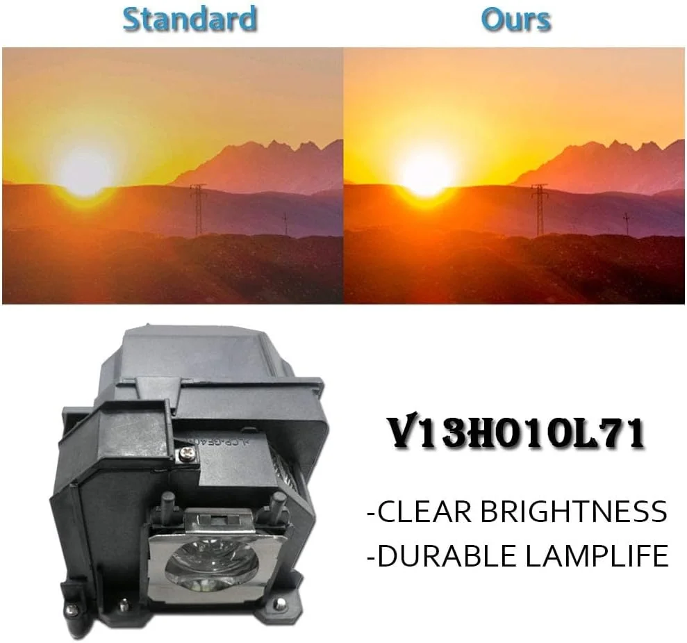 لوازم الکترونیکی - مناسب برای پروژکتورهای اپسون EB-470 EB-475W EB-480 EB-485W EB-485Wi/PowerLite 470 475W 480 485W, 475Wi 480i 485Wi مدل لامپ پروژکتور V13h010l71 لوازم الکترونیکی - مناسب برای پروژکتورهای اپسون EB-470 EB-475W EB-480 EB-485W EB-485Wi/PowerLite 470 475W 480 485W, 475Wi 480i 485Wi مدل لامپ پروژکتور V13h010l71