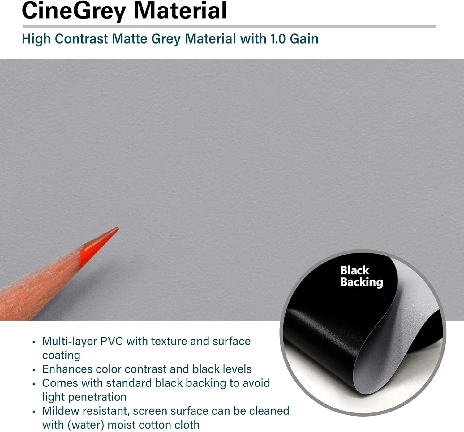 پرده نمایش ثابت بدون حاشیه الیت اسکرینز سری Aeon، ۱۳۵ اینچ، نسبت تصویر ۱۶:۹، 8K / 4K Ultra HD مناسب سینمای خانگی، جنس پرده CineGrey Matte Grey، مدل AR135H2، رنگ سفید