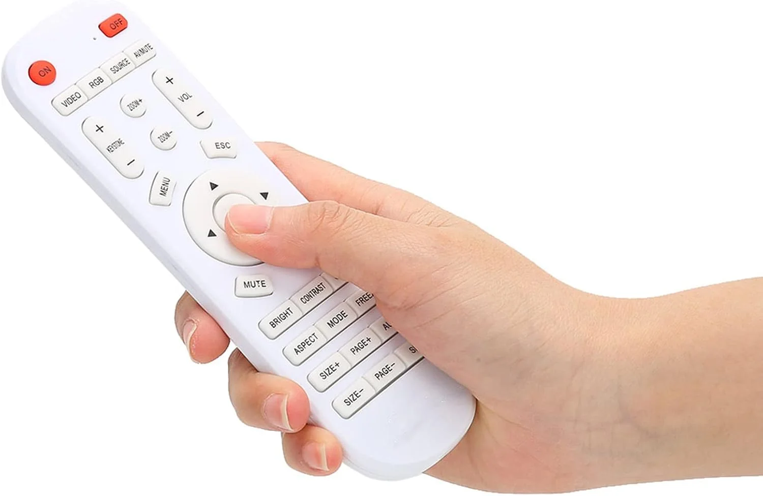 ریموت کنترل جهانی پروژکتور Elprico، ریموت کنترل چند منظوره DC 3V با پیکربندی توسعه یافته، 10 متر، مناسب برای همه پروژکتورهای داخلی و خارجی