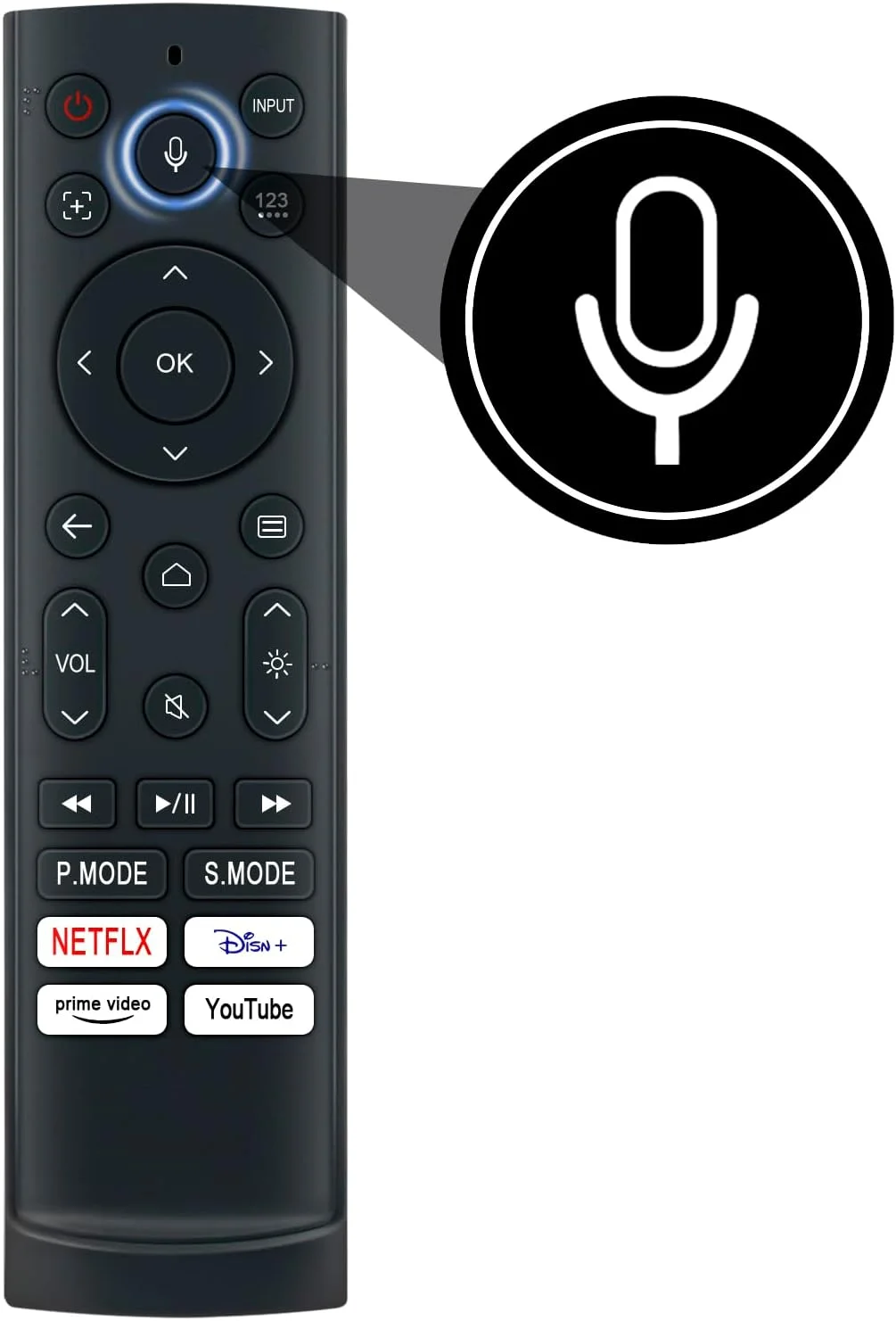 ریموت کنترل صوتی جایگزین ERF3AD90H مناسب برای مینی پروژکتور قابل حمل هایسنس C1 4K UHD