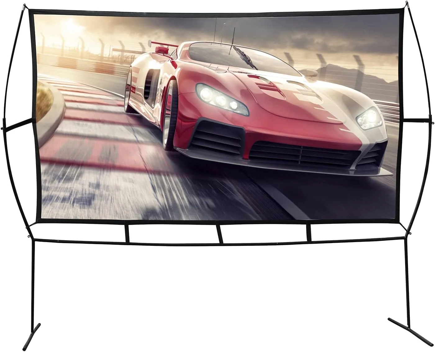 پرده نمایش پروژکتور Estink، 100 اینچ، با پایه، نسبت تصویر 16:9 HD، تاشو، مناسب فضای داخلی و خارجی، پرده نمایش ویدئویی برای خانه، مهمانی، دفتر، کلاس درس