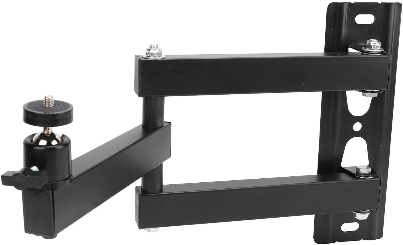 پایه دیواری تاشو پروژکتور، پایه پروژکتور دیواری قابل تنظیم جهانی فلزی فولادی، طول 20-40 سانتی متر با اندازه پیچ 1/4، چرخش 360 درجه برای سینمای خانگی و دفتر