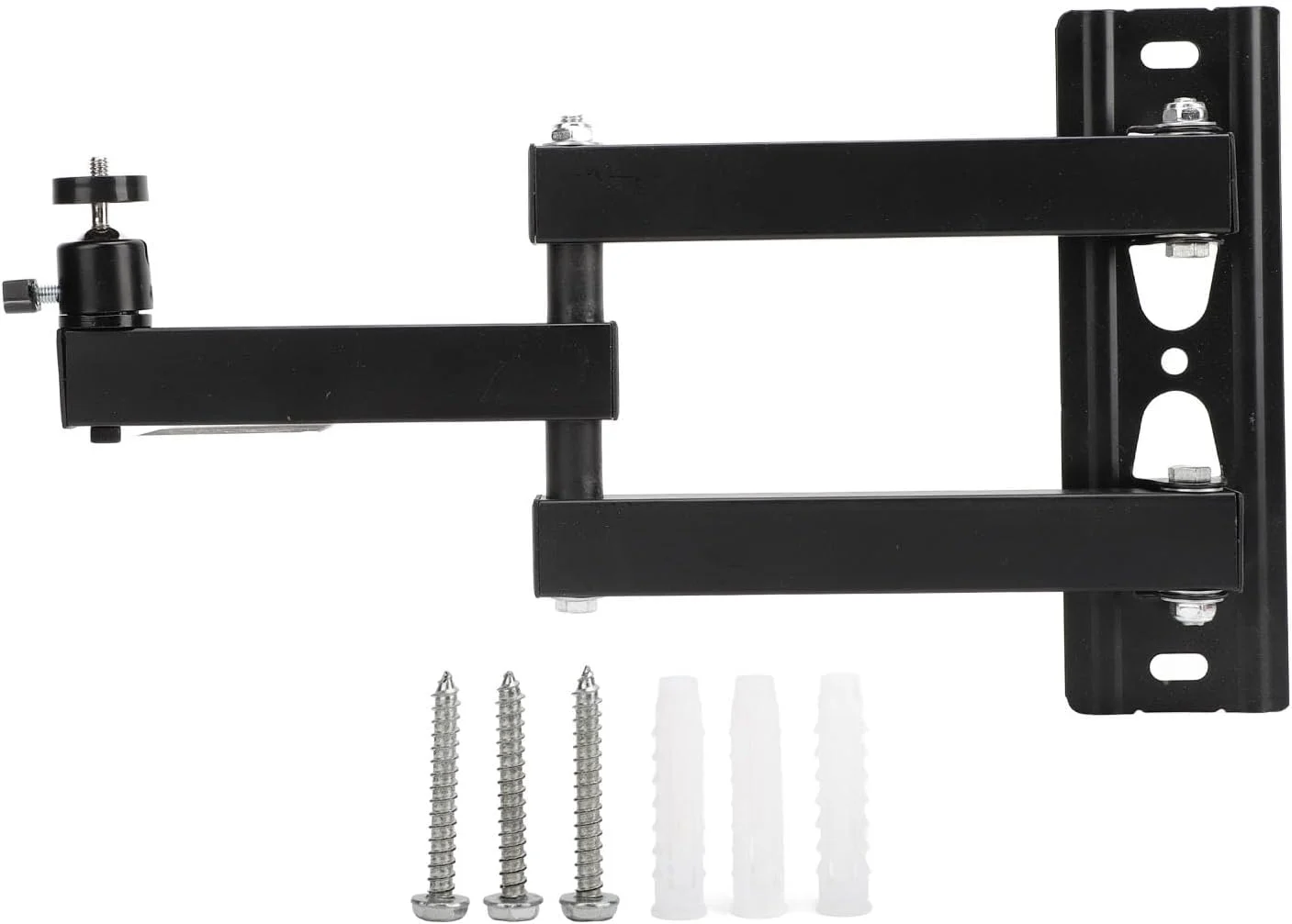 پایه دیواری تاشو پروژکتور، پایه پروژکتور دیواری قابل تنظیم جهانی فلزی فولادی، طول 20-40 سانتی متر با اندازه پیچ 1/4، چرخش 360 درجه برای سینمای خانگی و دفتر