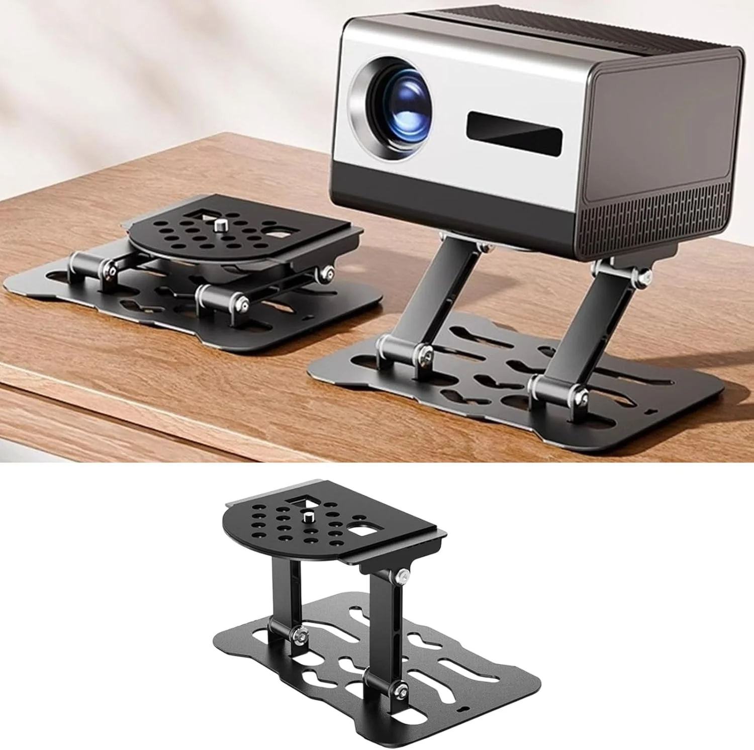 پایه پروژکتور تاشو سنگین وزن با طراحی فلزی سبک و تنظیم سریع ارتفاع برای راه اندازی سینمای خانگی، پایه پروژکتور تاشو پایه پروژکتور تاشو سنگین وزن با طراحی فلزی سبک و تنظیم سریع ارتفاع برای راه اندازی سینمای خانگی، پایه پروژکتور تاشو