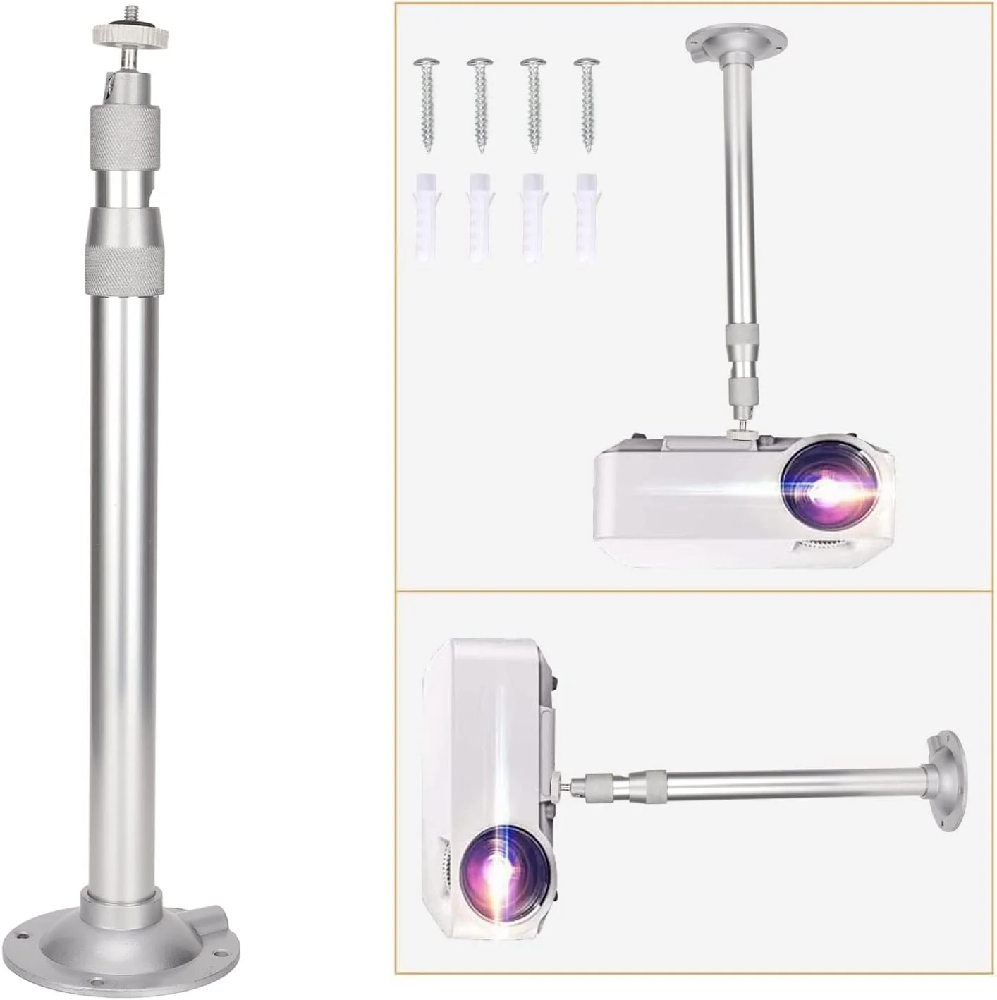 پایه نصب پروژکتور، پایه سقفی پروژکتور با قابلیت تنظیم 360 درجه، پایه سقفی یونیورسال