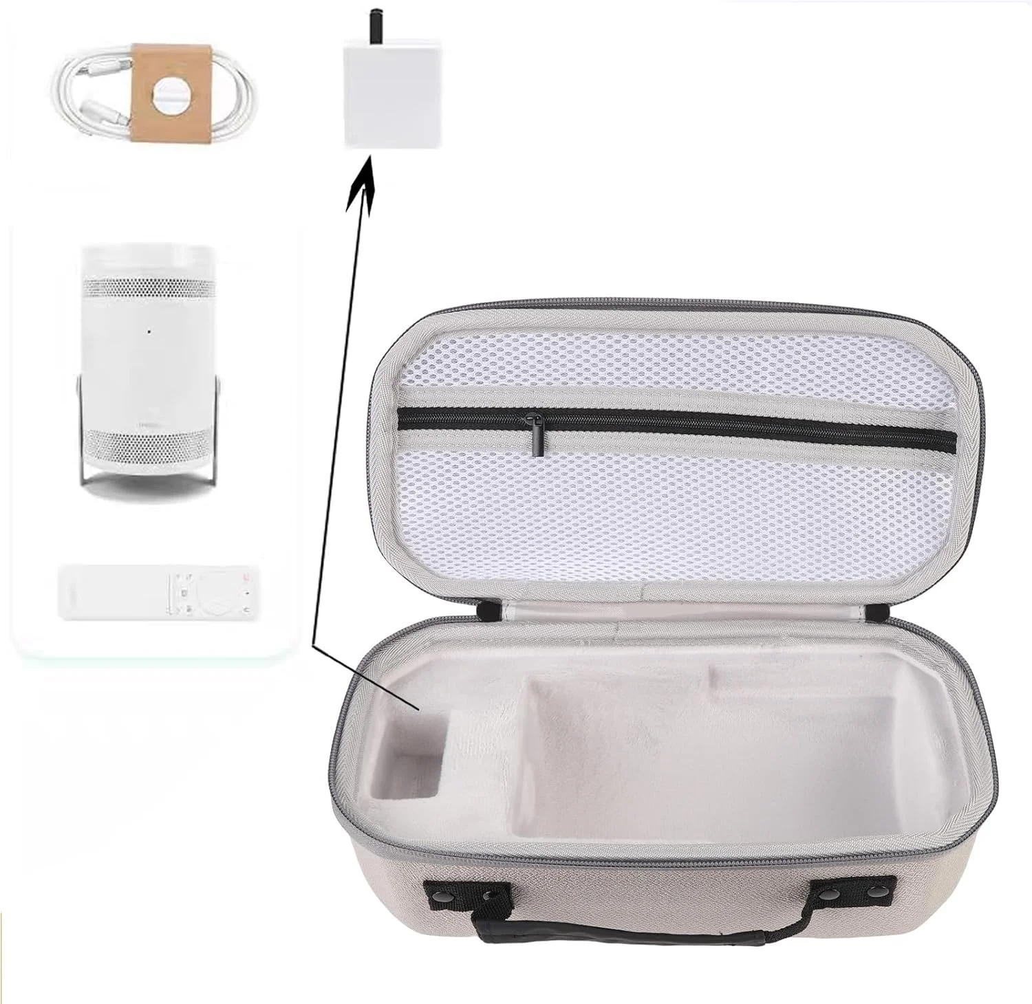 کیف سخت عمومی مناسب برای پروژکتور Nebula Capsule 3، کیف حمل و نقل محافظتی سازگار با کیف حمل قابل حمل ضد ضربه برای پروژکتور و لوازم جانبی کیف سخت عمومی مناسب برای پروژکتور Nebula Capsule 3، کیف حمل و نقل محافظتی سازگار با کیف حمل قابل حمل ضد ضربه برای پروژکتور و لوازم جانبی