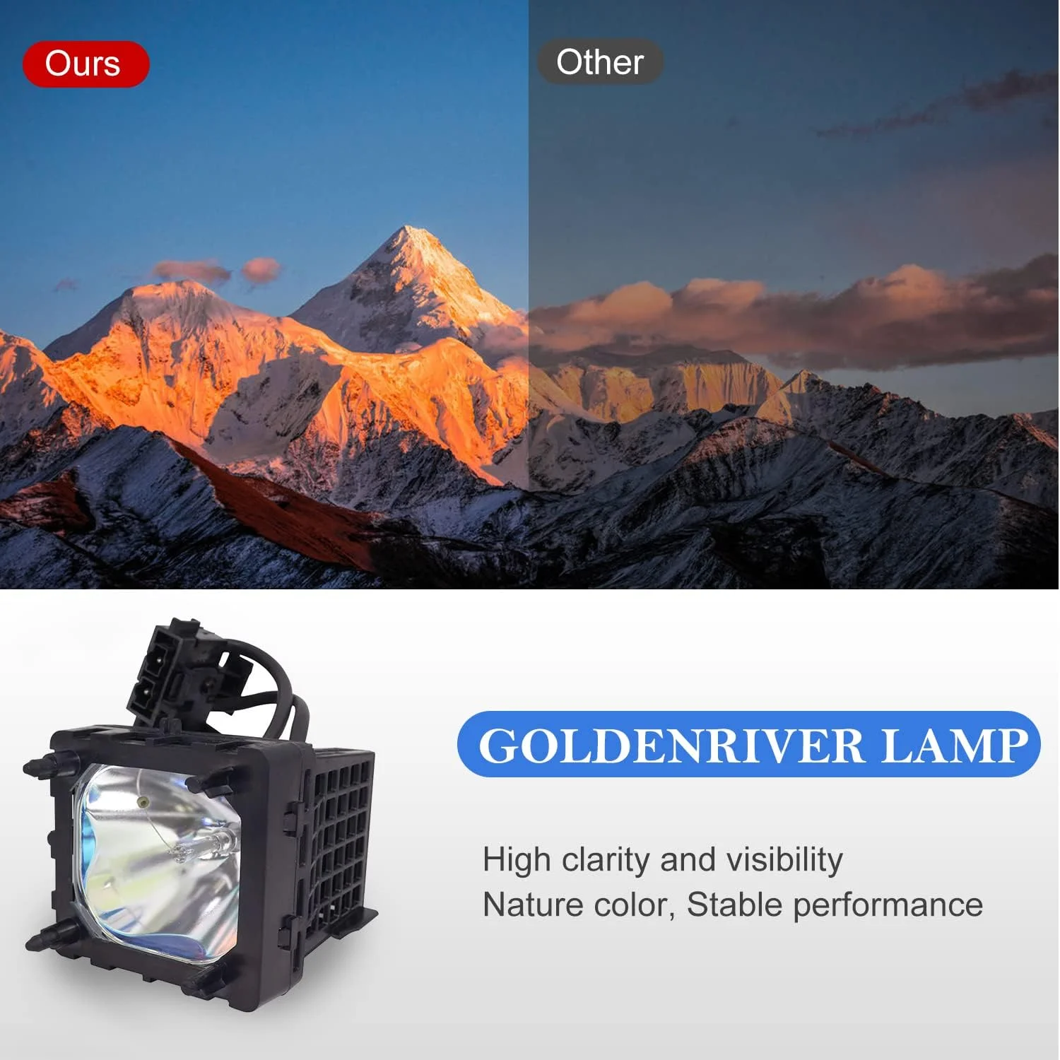 GOLDENRIVER XL-5200 سازگار با لامپ تلویزیون پروژکتور Sony XL5200 همراه با لامپ و محفظه اصلی XL-5200 GOLDENRIVER XL-5200 سازگار با لامپ تلویزیون پروژکتور Sony XL5200 همراه با لامپ و محفظه اصلی XL-5200