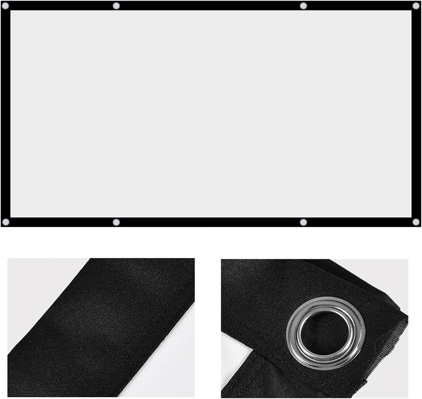 پرده نمایش پروژکتور قابل حمل گونیک، 60-120 اینچ، تاشو 16:9 HD از جنس پلی استر با زاویه دید مناسب برای سینمای فیلم در فضای داخلی و خارجی (GOWENICxpk83tr4hc-04)