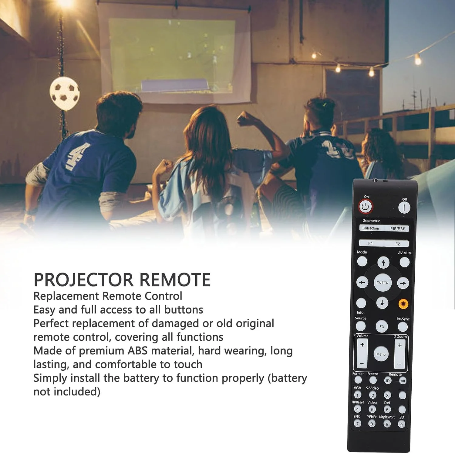 ریموت کنترل جایگزین پروژکتور GOWENIC برای پروژکتورهای EH515T MEX904 EH505e EH515 W415 W505 W515 W515T X605e X515