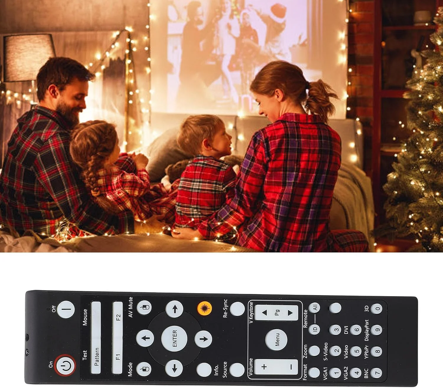 ریموت کنترل جایگزین GOWENIC BR‑3070L برای پروژکتورهای EH505 EH415 EH503 EH415 ZU510T EH515T W505 W515 X515 X600 X605