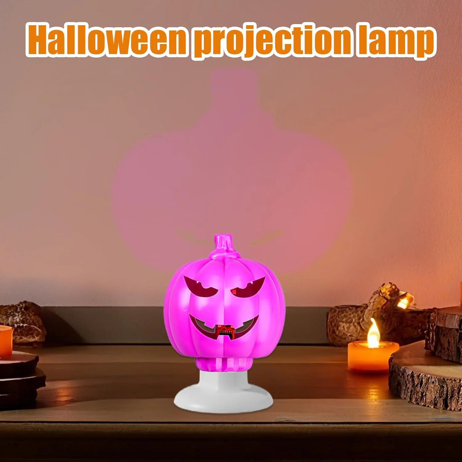 چراغ های کدو تنبل تزئینی - لامپ پروژکتور کدو تنبل | لامپ تزئینی فصلی با پایه پیچی E27 برای فضای باز، داخلی، پارک، بار، خانه های جن زده، چادرهای کمپینگ و مهمانی های موضوعی