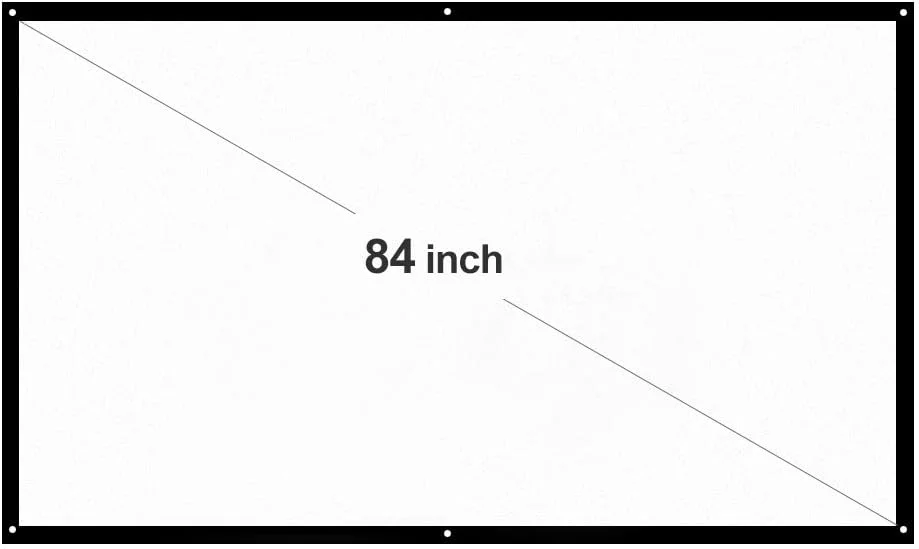 پرده نمایش پروژکتور قابل حمل 70 اینچی HD 16:9 از جنس داکرون سفید، مناسب برای سینمای خانگی تاشو، قابل نصب روی دیوار، مناسب برای استفاده در فضای داخلی و خارجی