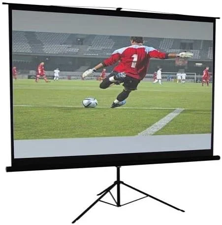 پرده نمایش پروژکتور سه پایه دار، پرده نمایش داخلی و خارجی - پرده نمایش ایستاده قابل حمل تاشو با جمع شدن خودکار بدون چروک 4:3 HD 8K پروژکتور دستی سفید مات