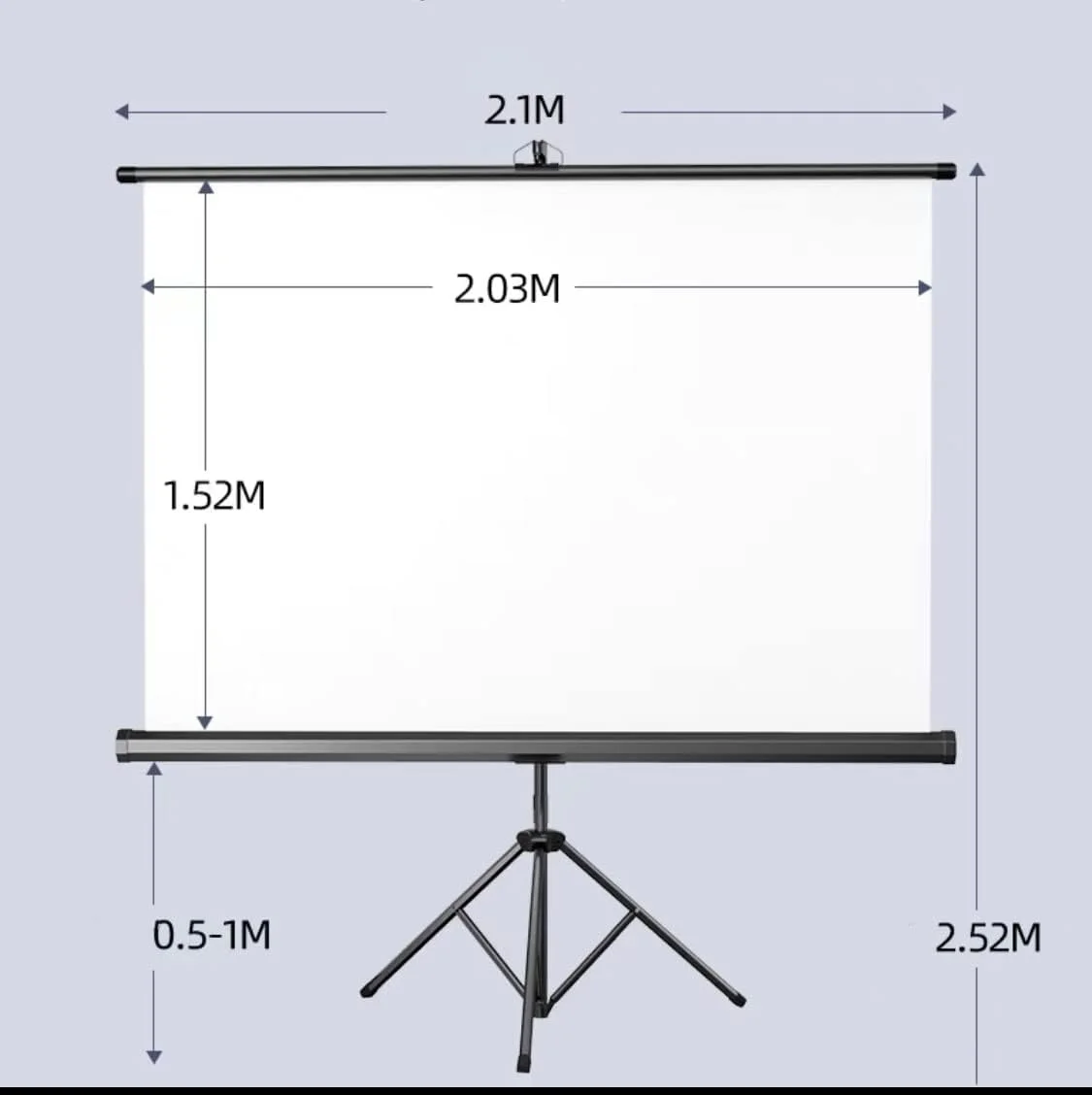 پرده نمایش پروژکتور سه پایه دار، پرده نمایش داخلی و خارجی - پرده نمایش ایستاده قابل حمل تاشو با جمع شدن خودکار بدون چروک 4:3 HD 8K پروژکتور دستی سفید مات پرده نمایش پروژکتور سه پایه دار، پرده نمایش داخلی و خارجی - پرده نمایش ایستاده قابل حمل تاشو با جمع شدن خودکار بدون چروک 4:3 HD 8K پروژکتور دستی سفید مات