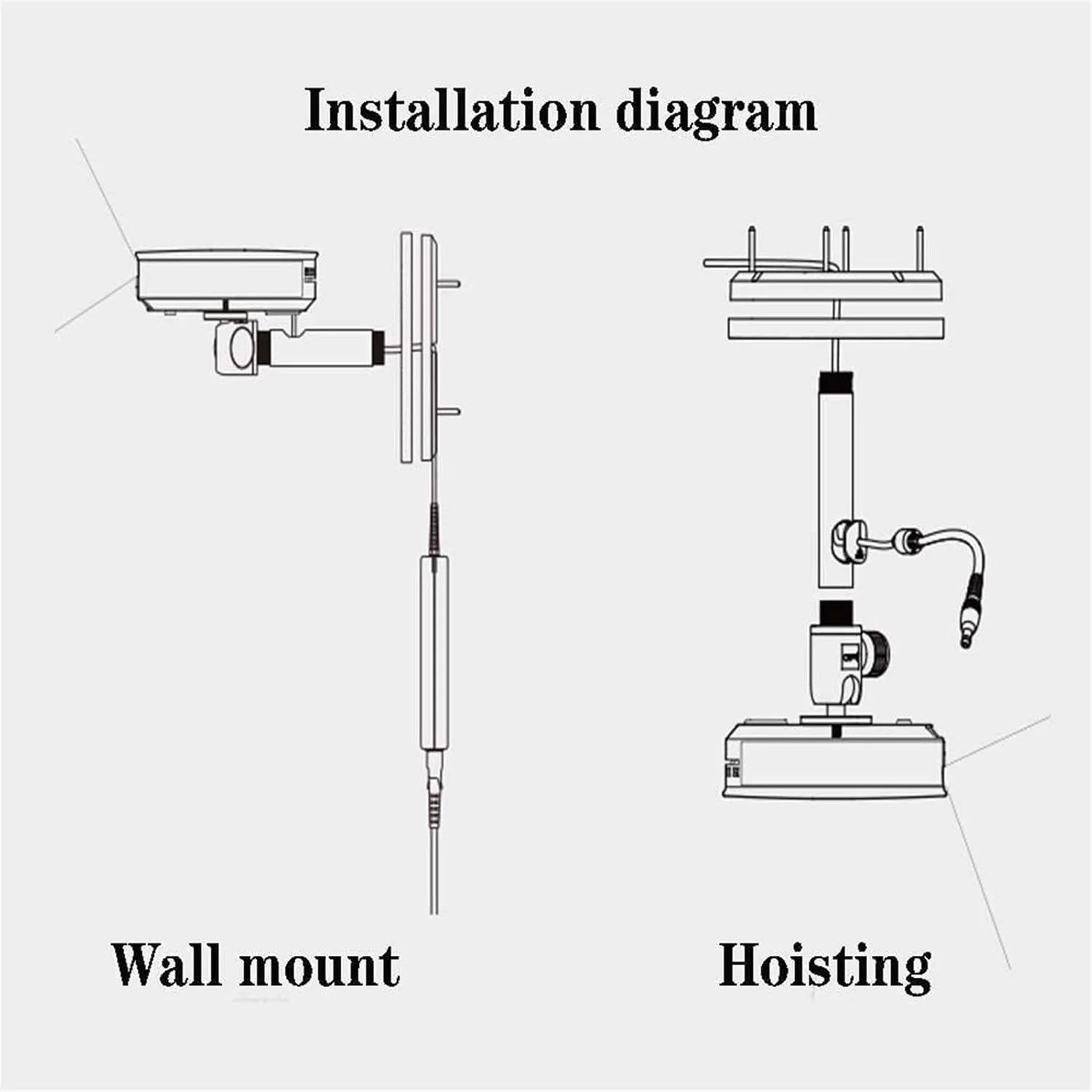 پایه نصب پروژکتور HANWERU برای سقف یا دیوار با چرخش 360 درجه، براکت دیواری بادوام برای آویز پروژکتور، براکت تلسکوپی هوشمند مینیاتوری دستگاه، فقط براکت (رنگ: پیش فرض) پایه نصب پروژکتور HANWERU برای سقف یا دیوار با چرخش 360 درجه، براکت دیواری بادوام برای آویز پروژکتور، براکت تلسکوپی هوشمند مینیاتوری دستگاه، فقط براکت (رنگ: پیش فرض)