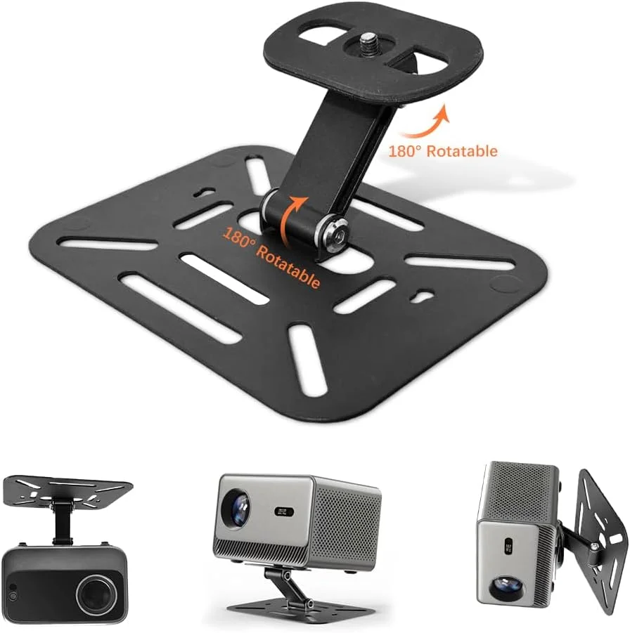 پایه رومیزی پروژکتور HASTHIP® با زاویه قابل تنظیم 180 درجه، پایه کوچک مینی پروژکتور، براکت نصب دیواری پروژکتور، نگهدارنده فلزی فولاد کربنی پروژکتور، انعطاف پذیر و جهانی برای رومیزی، دفتر کار خانگی