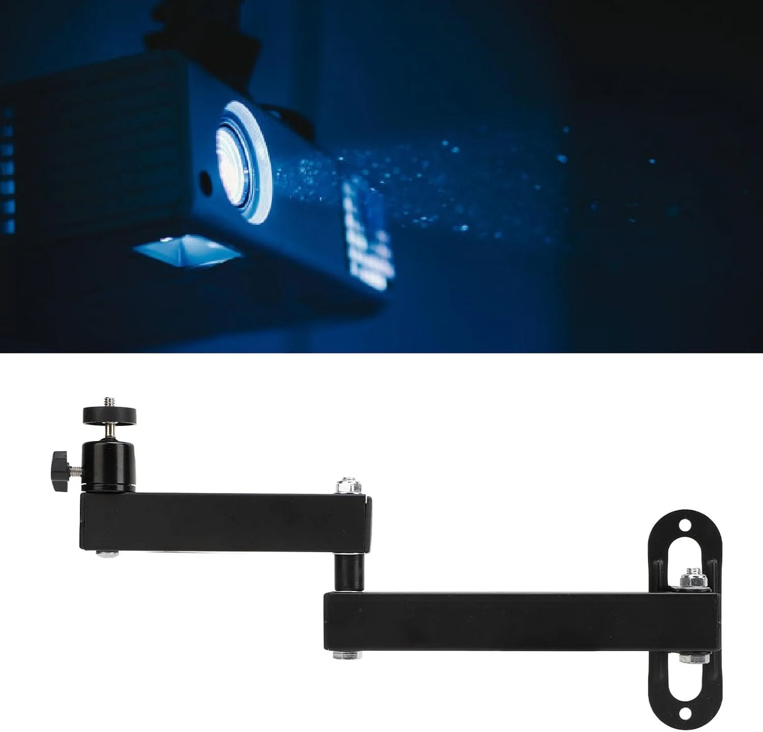 پایه پروژکتور تاشو قابل تنظیم یونیورسال Haofy - ساختار طناب ایمنی برای پروژکتورها و دوربین های مختلف با رابط 1/4 اینچی مناسب برای استفاده در خانه و اداره - ساخته شده از فلز با کیفیت