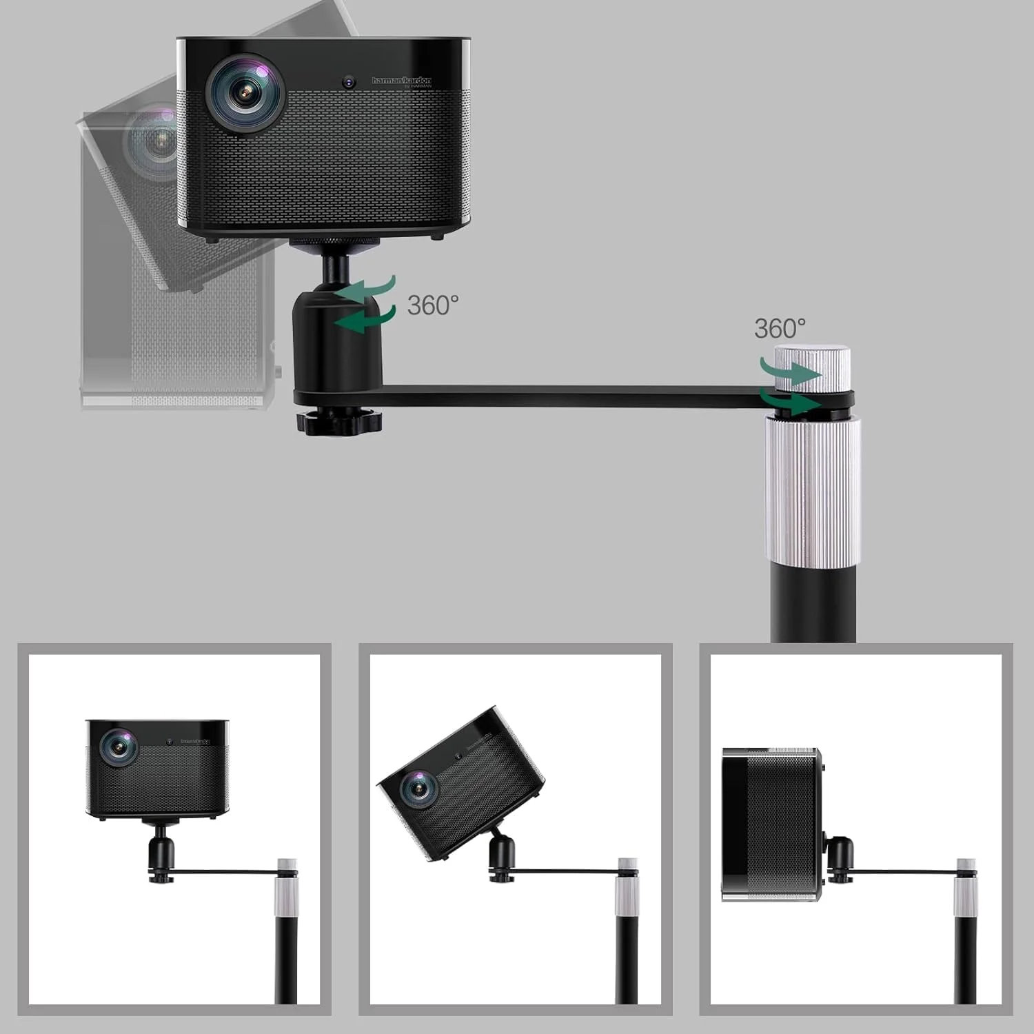 پایه رومیزی پروژکتور جهانی Hcosmy، آهن مشکی، ارتفاع 160 سانتی متر، چرخش 360 درجه، سازگار با اکثر مینی پروژکتورهای ویدئویی برای دفتر کار خانگی پایه رومیزی پروژکتور جهانی Hcosmy، آهن مشکی، ارتفاع 160 سانتی متر، چرخش 360 درجه، سازگار با اکثر مینی پروژکتورهای ویدئویی برای دفتر کار خانگی