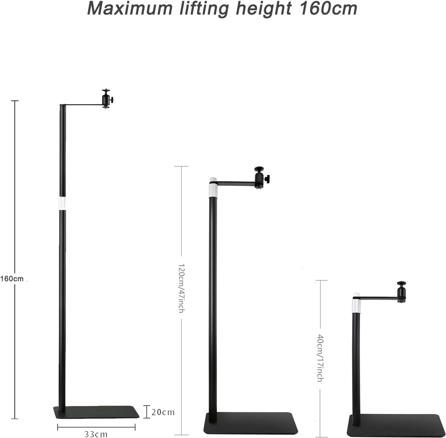 پایه رومیزی پروژکتور جهانی Hcosmy، آهن مشکی، ارتفاع 160 سانتی متر، چرخش 360 درجه، سازگار با اکثر مینی پروژکتورهای ویدئویی برای دفتر کار خانگی پایه رومیزی پروژکتور جهانی Hcosmy، آهن مشکی، ارتفاع 160 سانتی متر، چرخش 360 درجه، سازگار با اکثر مینی پروژکتورهای ویدئویی برای دفتر کار خانگی