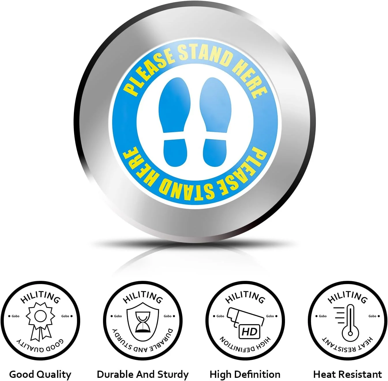 لنز لوگو پروژکتور HILITING HD با طرح علامت "لطفاً اینجا بایستید"