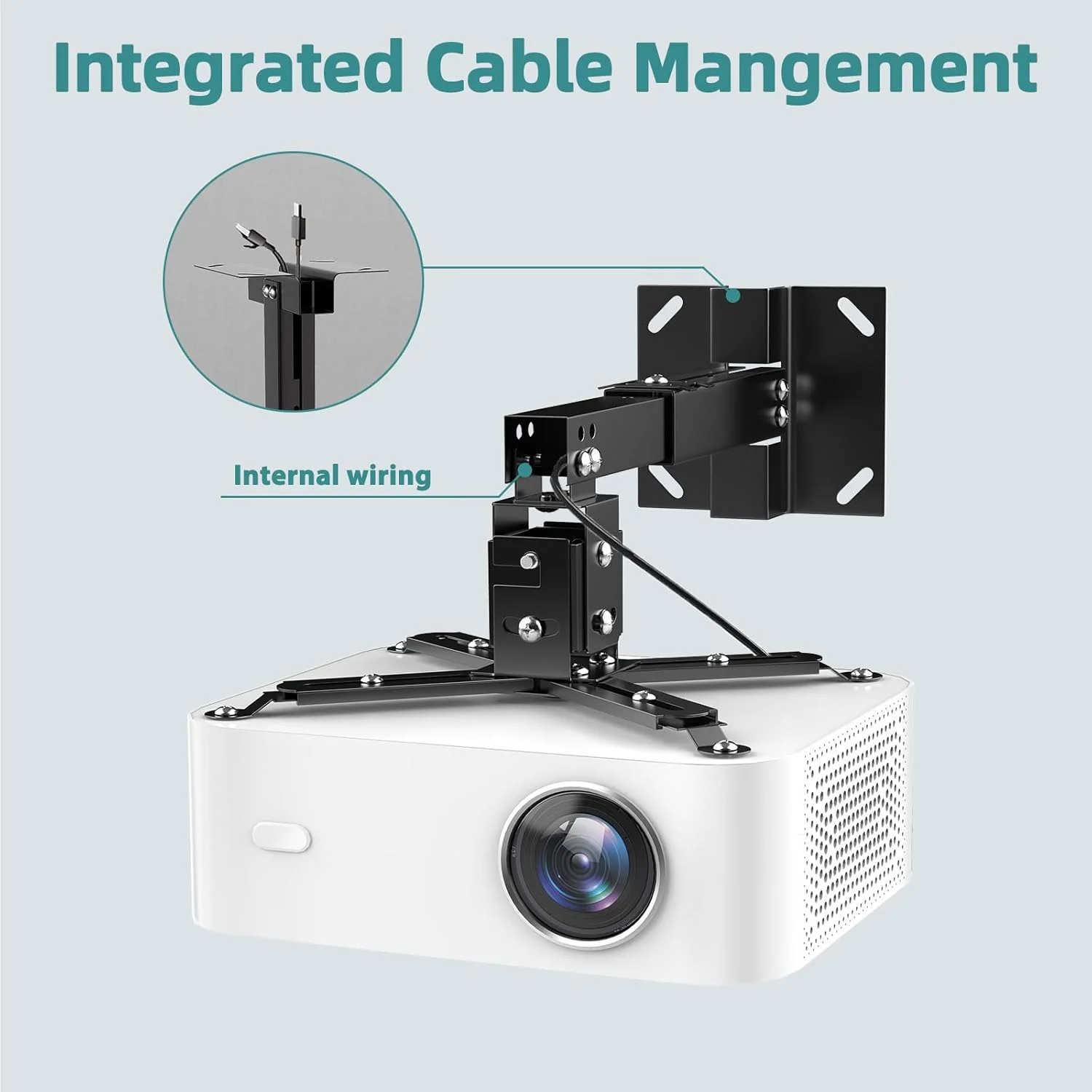 براکت نصب سقفی پروژکتور یا براکت نصب دیواری پروژکتور مشکی