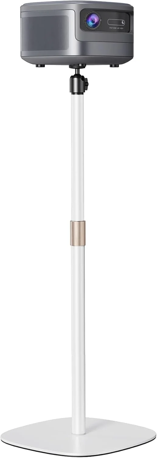 پایه نگهدارنده پروژکتور، پایه نصب پروژکتور زمینی با پیچ ¼ اینچی و پایه سنگین، ارتفاع قابل تنظیم 84-127 سانتی متر، تنظیم زاویه دلخواه، مناسب برای اتاق نشیمن، حیاط، اتاق خواب