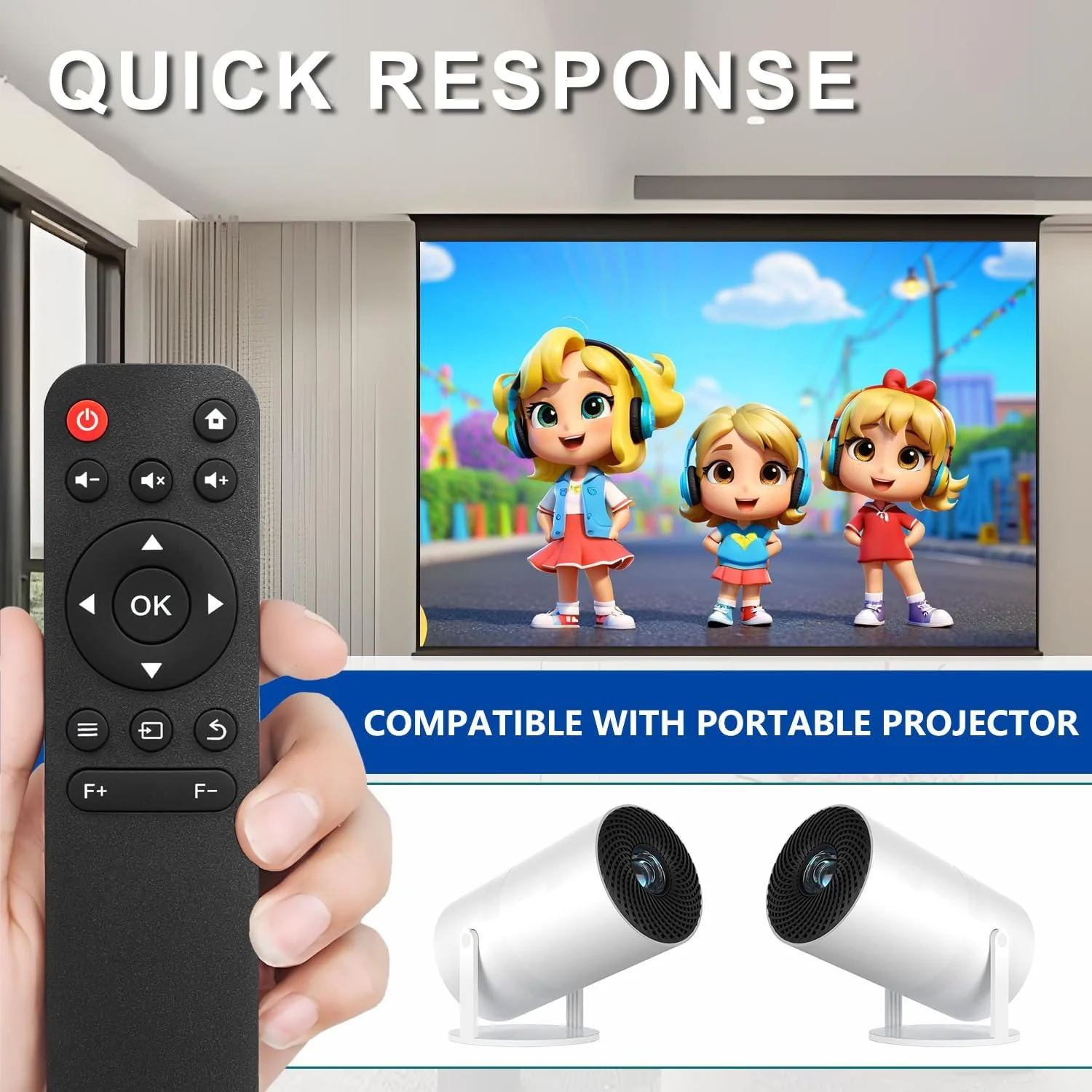 ریموت کنترل جایگزین برای مینی پروژکتور، سازگار با پروژکتور قابل حمل XuanPad X3. ریموت کنترل جایگزین برای مینی پروژکتور، سازگار با پروژکتور قابل حمل XuanPad X3.