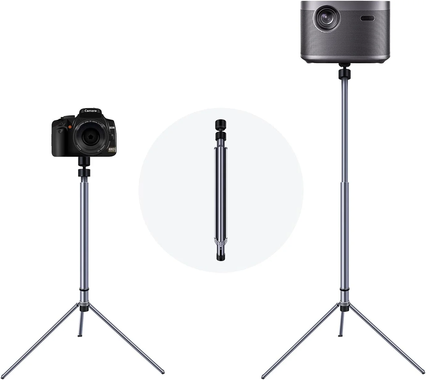 پایه پروژکتور سه پایه تلسکوپی قابل حمل HOIN، پایه نور حلقه ای زیبایی، ارتفاع قابل تنظیم 60-90 سانتی متر، پایه پروژکتور…