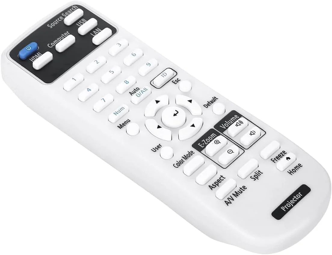 ریموت کنترل جایگزین Hoite برای 2198635 219863500 سازگار با پروژکتورهای CB-FH06, CB-E10, CB-E01 و بیشتر، بدون نیاز به برنامه ریزی، سفید