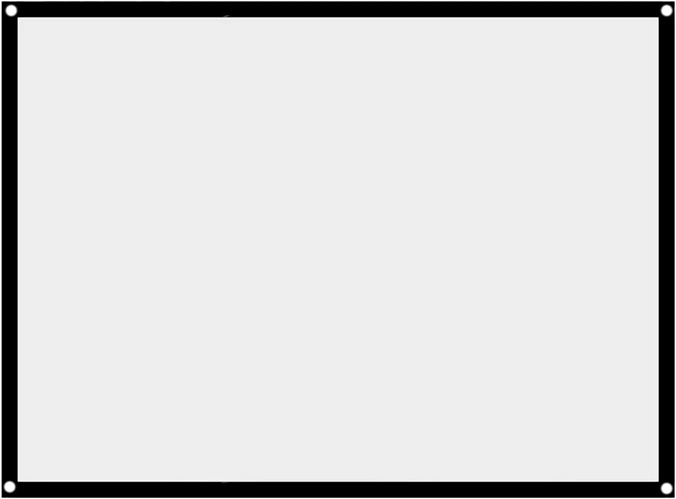 پرده نمایش پروژکتور 60/70/80/100 اینچ با نسبت تصویر 4:3، پرده نمایش فیلم HD تاشو و بدون چروک، پرده نمایش ویدئویی قابل حمل برای سینمای خانگی، فضای باز و داخلی، نمایش از جلو یا پشت (72 اینچ)