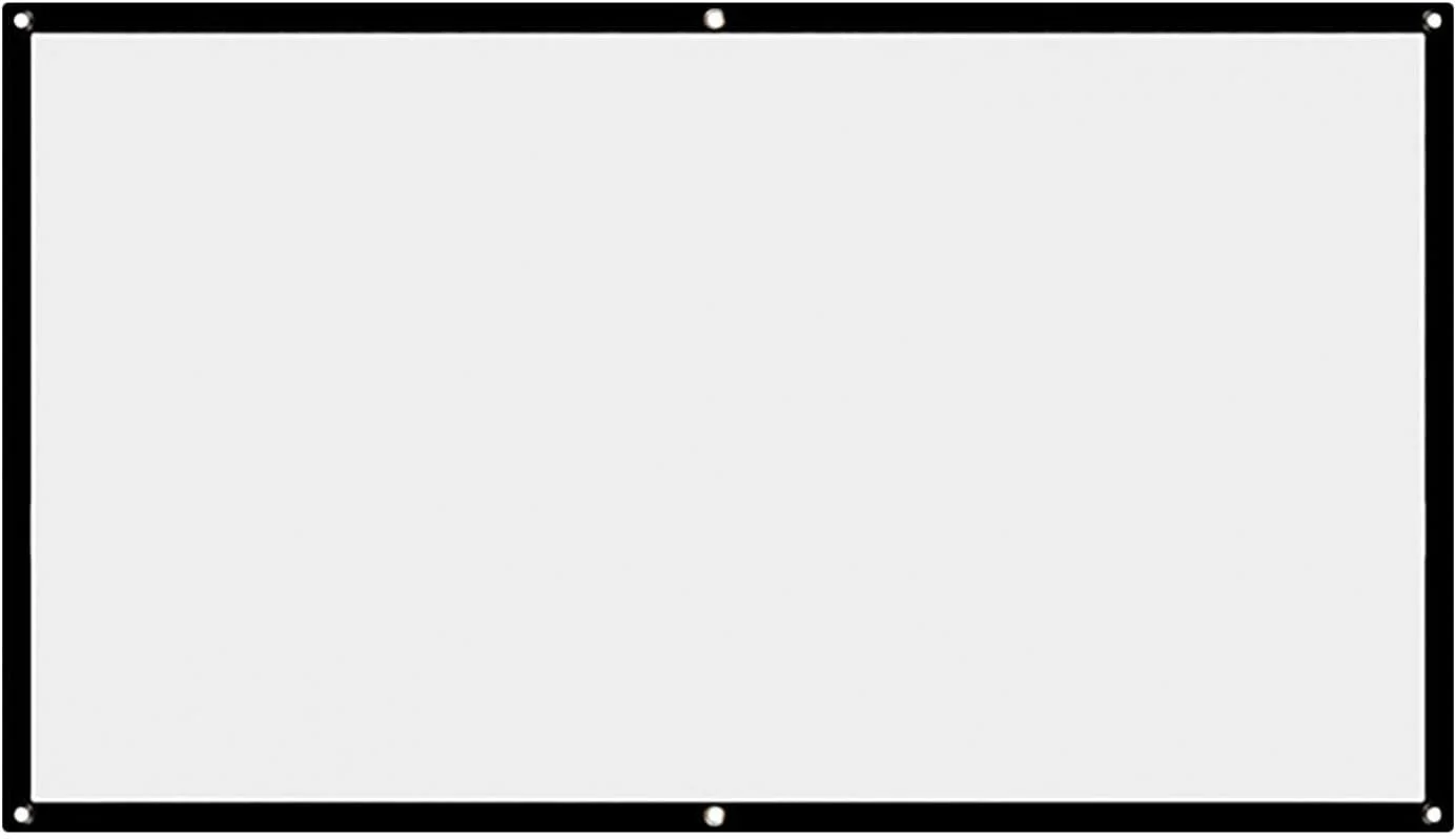 پرده نمایش 84 اینچی 16:9 تاشو قابل حمل ضد چروک برای سینمای خانگی، فضای باز و داخلی، پشتیبانی از نمایش دو طرفه