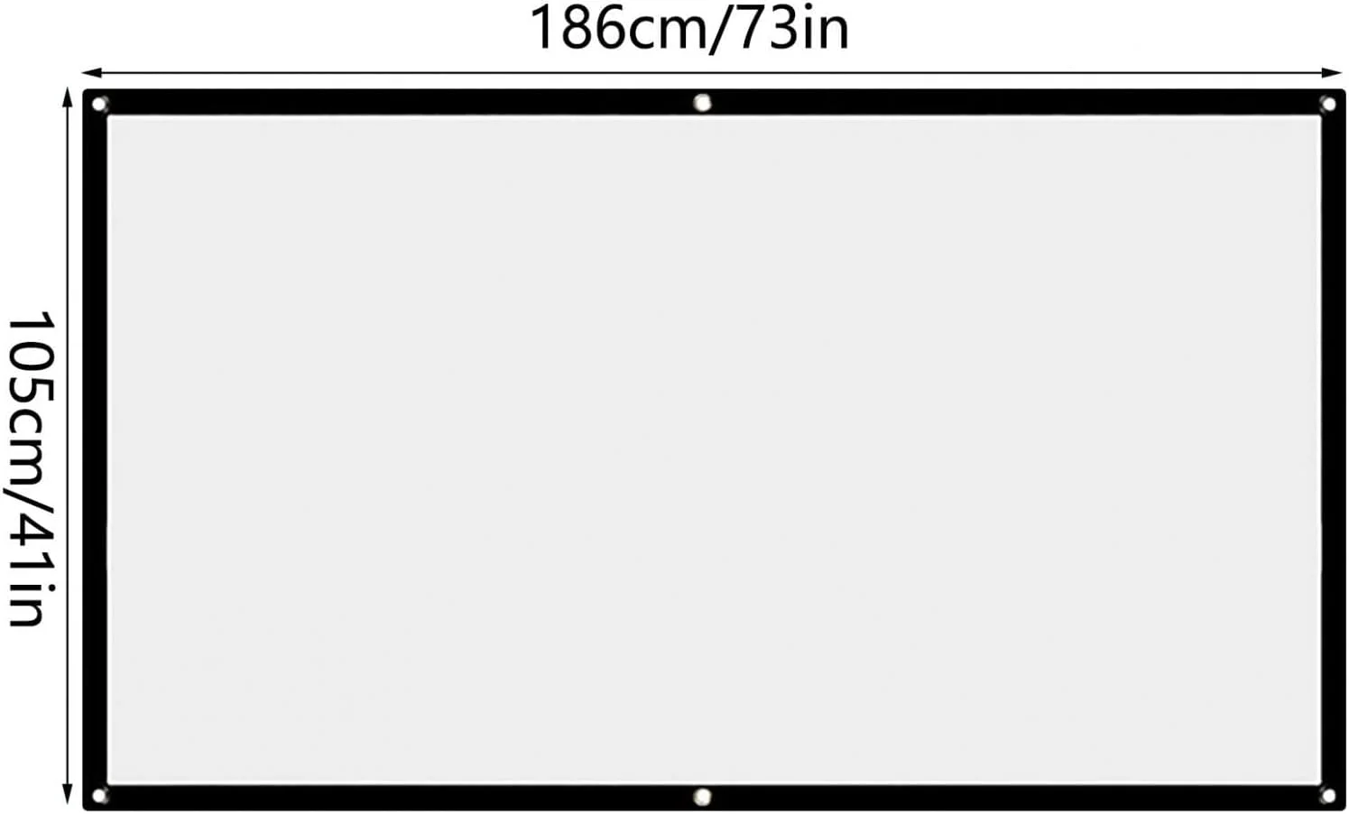 پرده نمایش 84 اینچی 16:9 تاشو قابل حمل ضد چروک برای سینمای خانگی، فضای باز و داخلی، پشتیبانی از نمایش دو طرفه