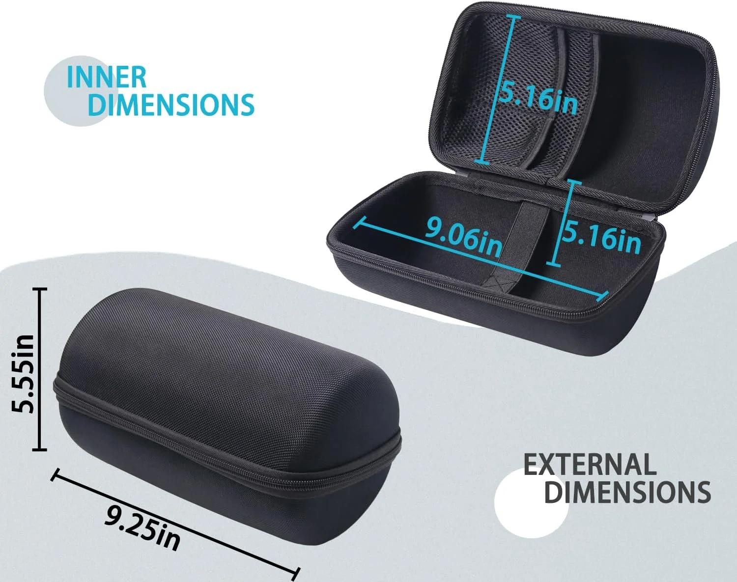کیف حمل محافظ سخت inDomit سازگار با پروژکتورهای 4K/1080P - مناسب برای Magcubic/Alwtniet/Aubor/HIPPUS، فضای ذخیره سازی مسافرتی برای لوازم جانبی، مشکی