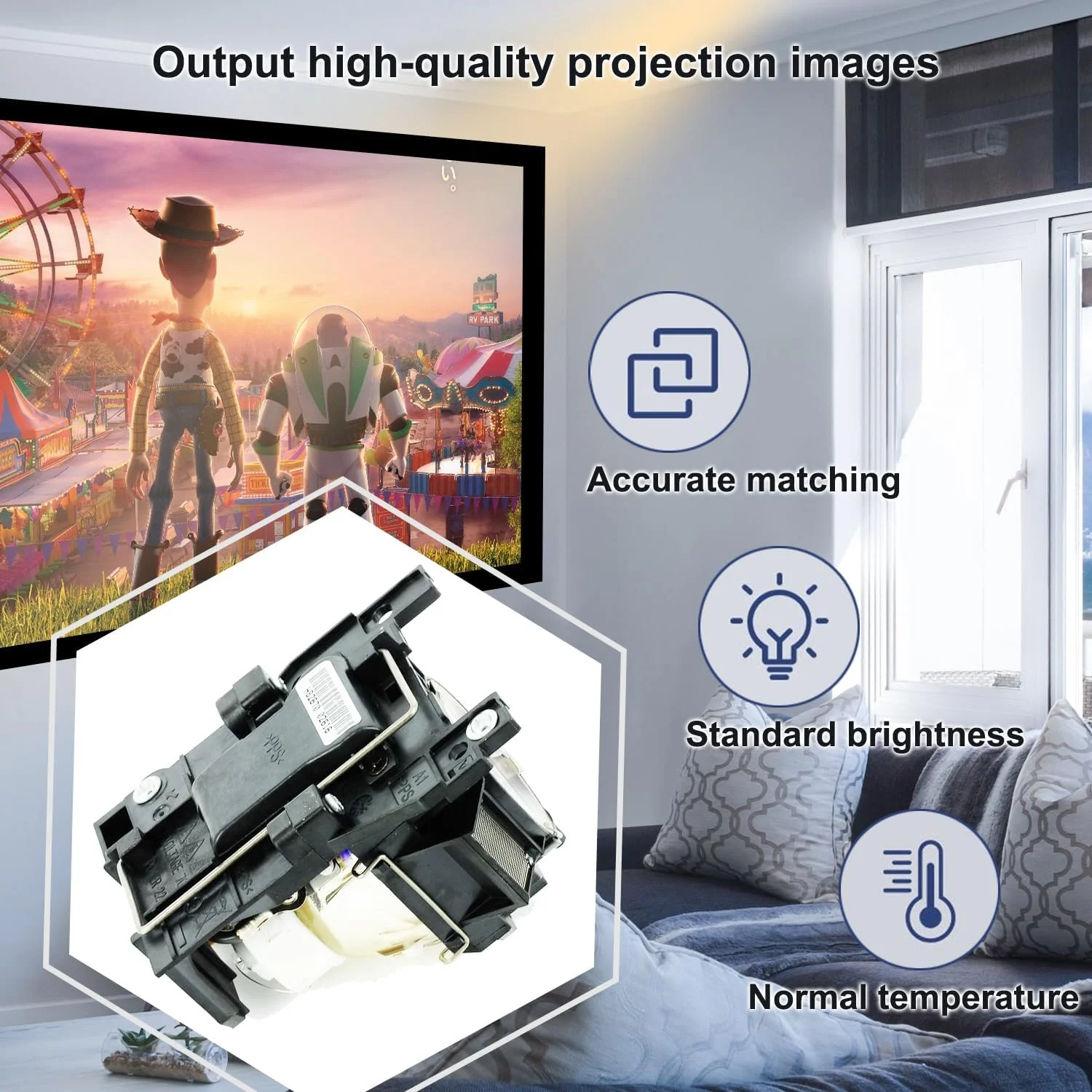 لامپ جایگزین iReijomoi مدل DT00891 به همراه محفظه برای پروژکتورهای HITACHI CP-A100/A100J/A101، ED-A100/A100J/A110/A100J