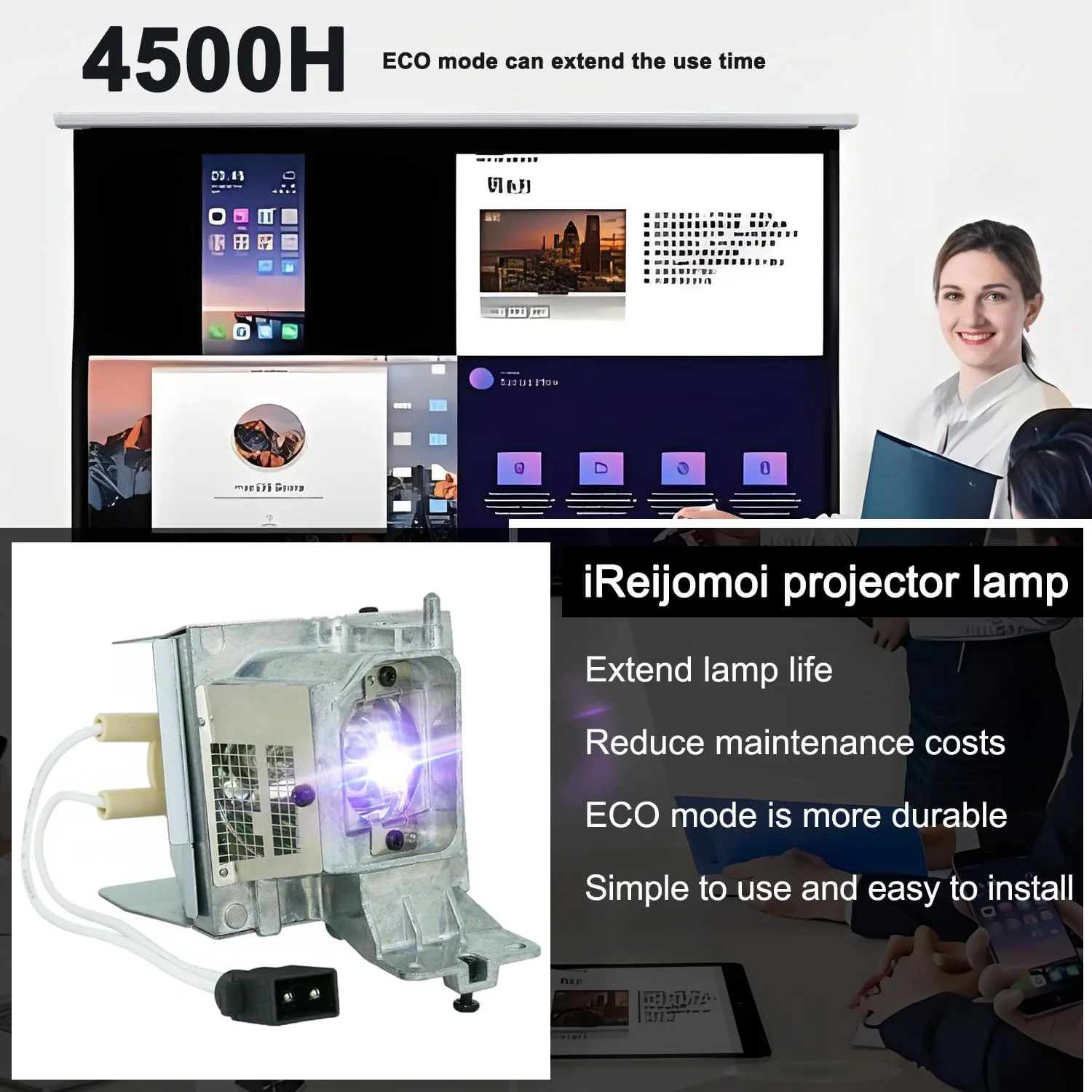 لامپ جایگزین BL-FU260C SP.72Y01GC01 با محفظه برای پروژکتورهای OPTOMA DH400 DH401 DU380 EH416 W416 WU416 X416 DU400 EH416e