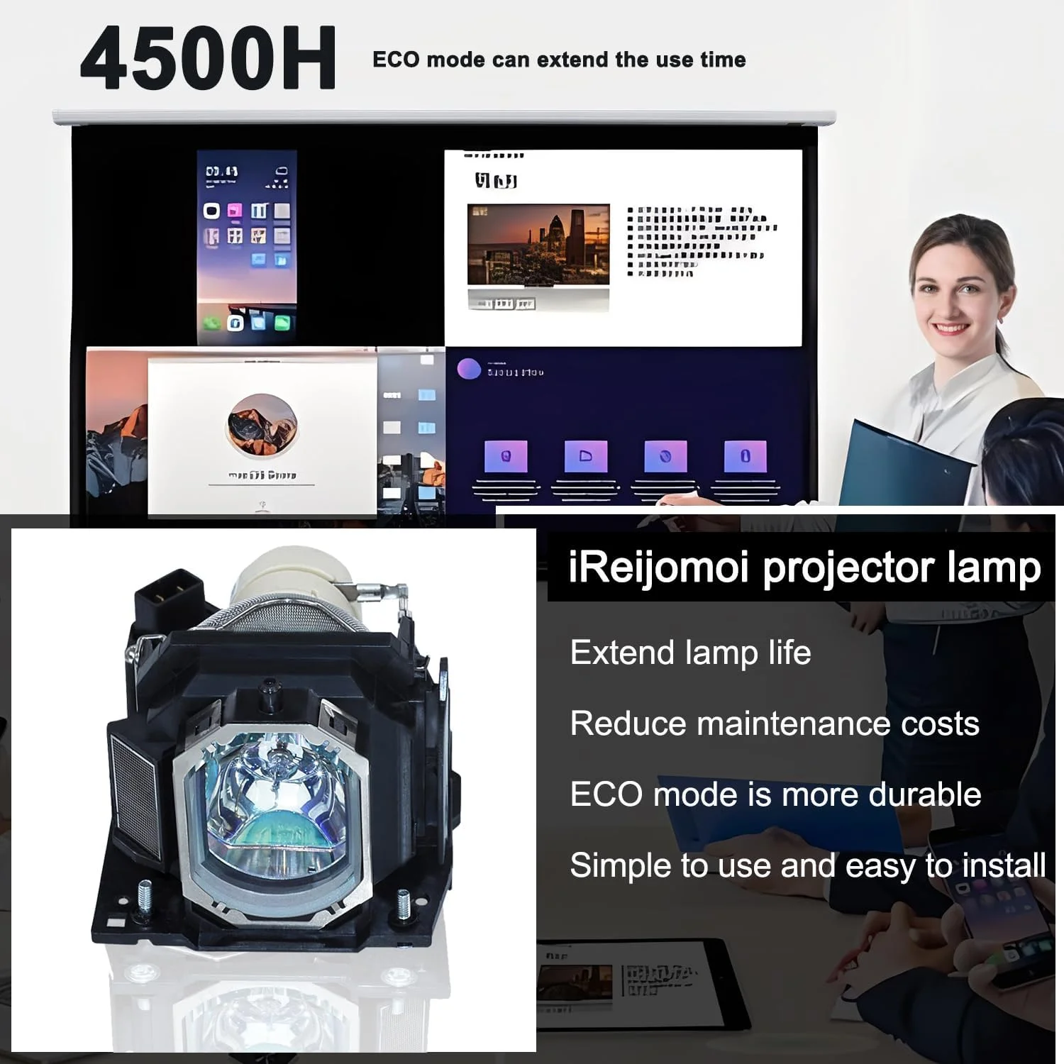 لامپ جایگزین DT01241 DT01191 با محفظه برای پروژکتورهای HITACHI CP-RX94 CP-WX12/WX12WN/X11WN/X2521WN/X3021WN.CP-X2021/CP-X2021WN/CP-X2521/X2521WN/CP-X3021WN