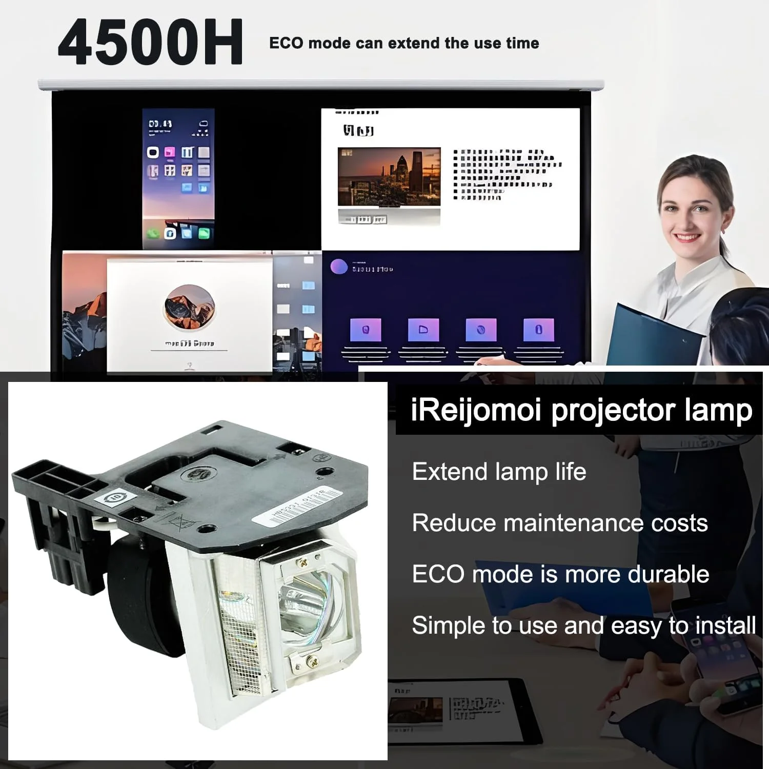 لامپ جایگزین مدل EC.K0700.001 با محفظه برای پروژکتورهای ACER H5360/H5360BD/V700