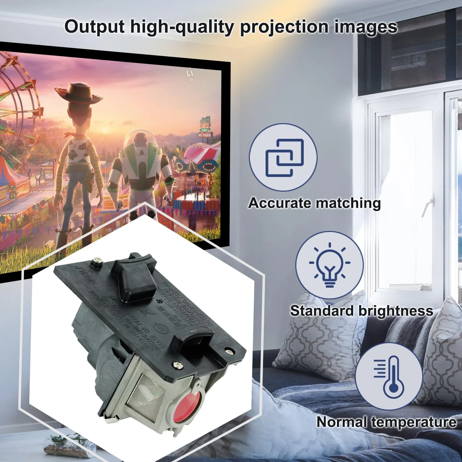 لامپ جایگزین NP13LP با محفظه برای پروژکتورهای NEC NP110/NP115/NP115G3D/NP210/NP215/NP216/V230X/V260/V260X/V260W