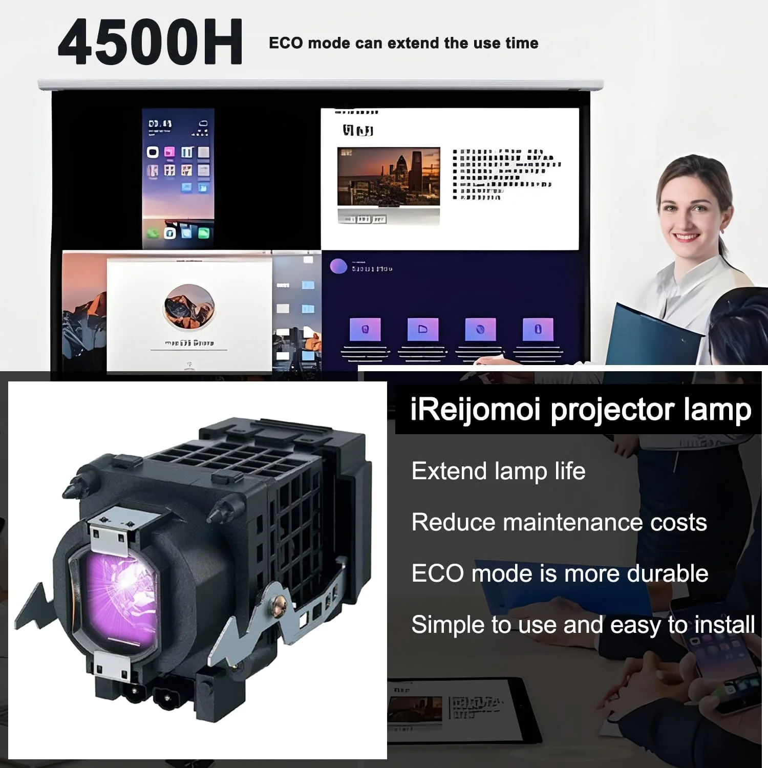 لامپ جایگزین XL-2400 برای تلویزیون های پروژکتوری DLP/LCD به همراه محفظه برای پروژکتورهای سونی KDF-42E2000/KDF-46E2000/KDF-50E2000/KDF-50E2010/KDF-55E2000/KDF-E42A10/KDF- E42A11