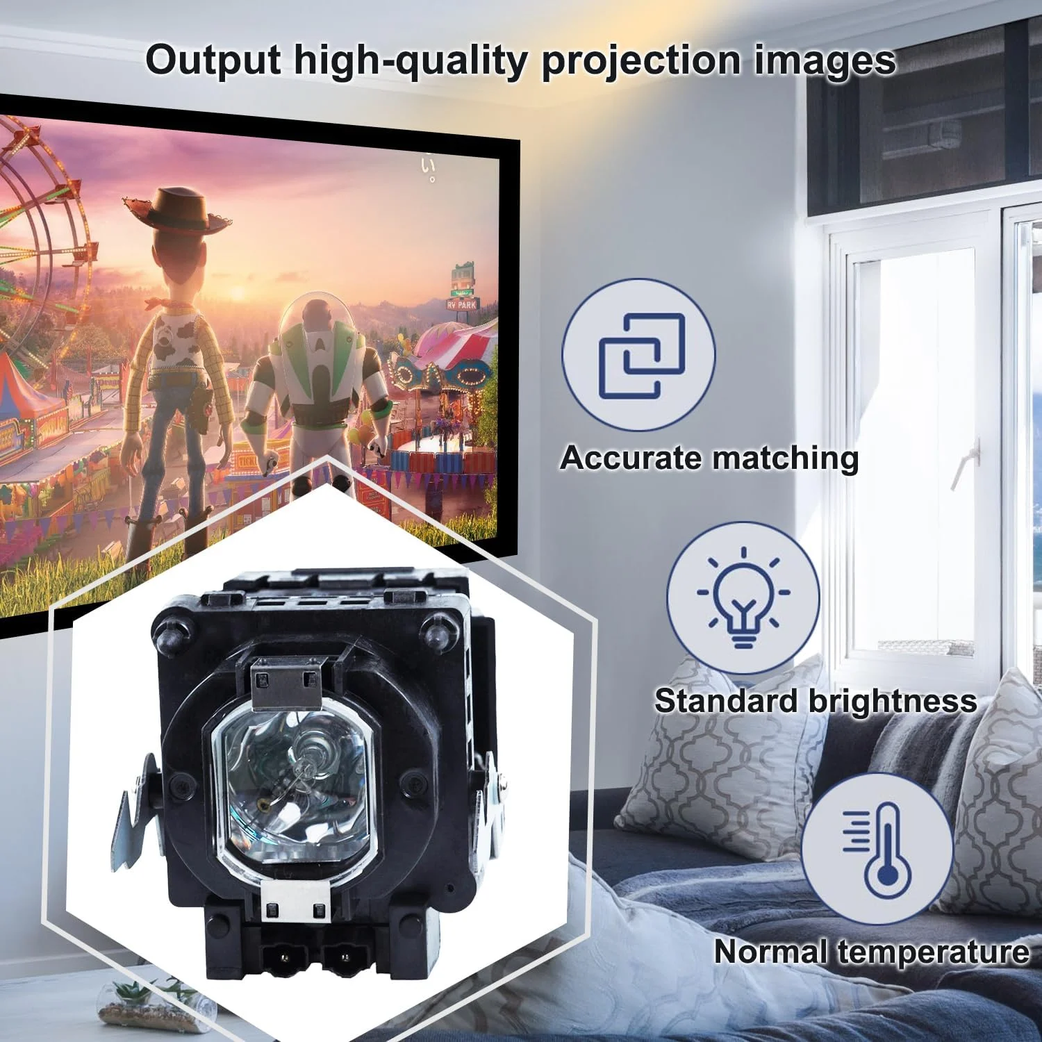 لامپ جایگزین XL-2400 برای تلویزیون های پروژکتوری DLP/LCD به همراه محفظه برای پروژکتورهای سونی KDF-42E2000/KDF-46E2000/KDF-50E2000/KDF-50E2010/KDF-55E2000/KDF-E42A10/KDF- E42A11