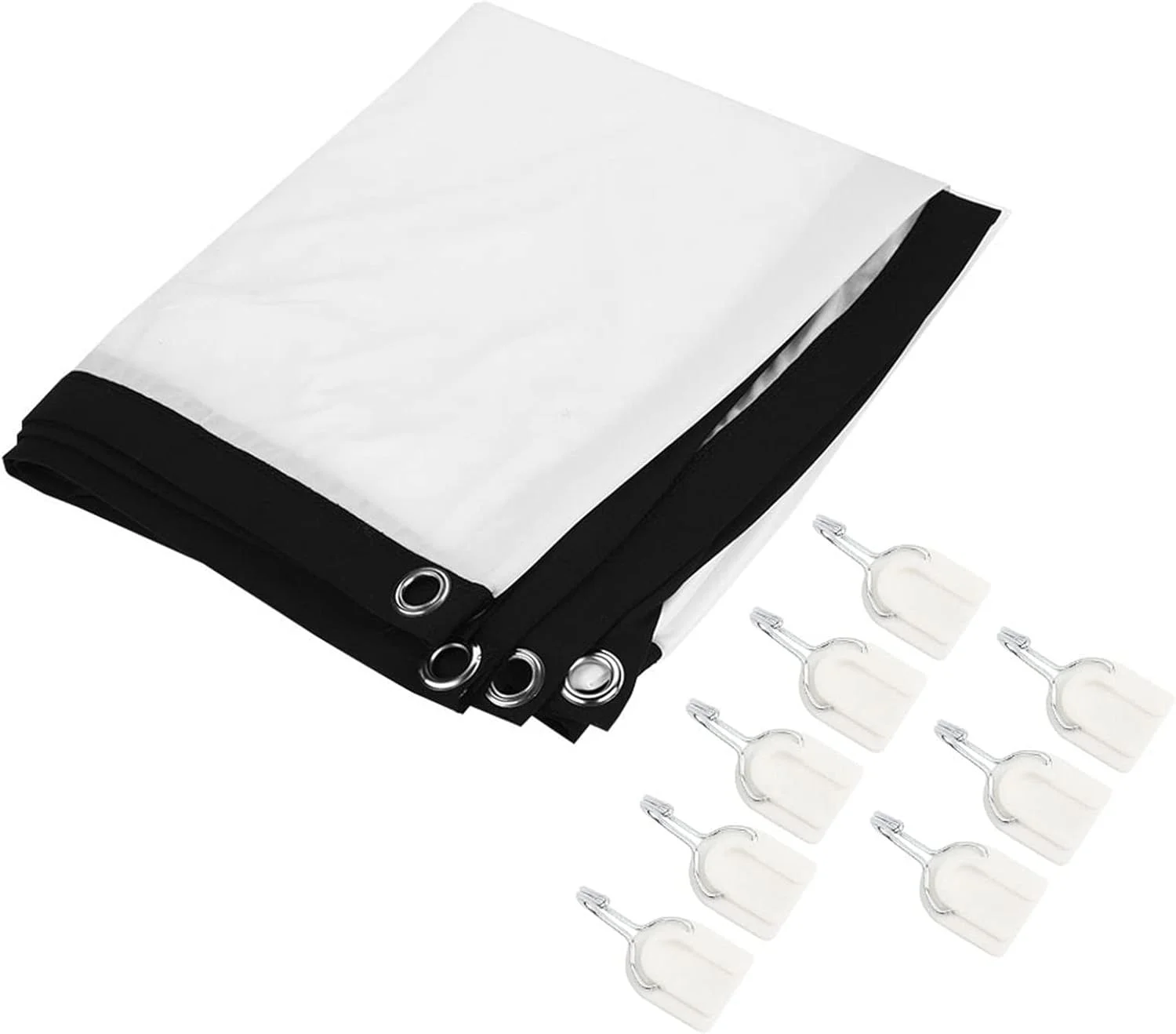 پرده نمایش پروژکتور Jaerb، 16:9 HD با 6 قلاب، پرده نمایش فیلم تاشو ضد چروک قابل حمل، پرده نمایش پروژکتور برای سینمای خانگی (100 اینچ)