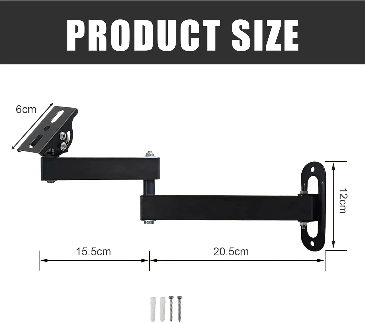 پایه دیواری پروژکتور jinminamz، پایه پروژکتور، تاشو با قابلیت چرخش 360 درجه، مناسب برای پروژکتورهایی با اتصال پیچی 1/4 اینچی