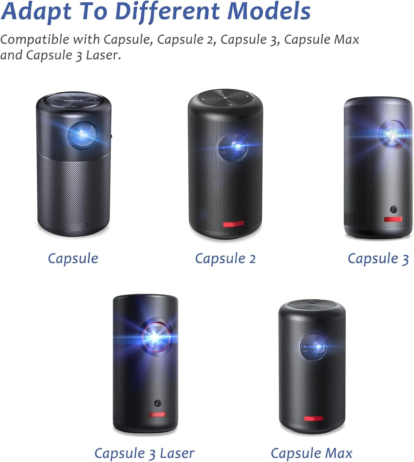 پایه تاشو پروژکتور JISHAHS برای سری Nebula Capsule - پایه فوق العاده بزرگ برای ثبات بیشتر و عدم سقوط - پایه رومیزی تاشو فوق سبک - زاویه قابل تنظیم (فقط پایه)، مشکی