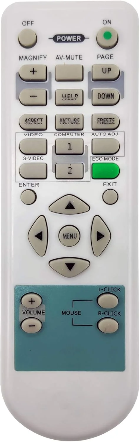 کنترل از راه دور RD-445E برای پروژکتورهای NEC مدل‌های NP41, NP52, NP61, NP62, NP300, NP305, NP310, NP400, NP410, NP500, NP510, NP600, NP610, VT48, VT49, VT490, VT580, VT59, VT590, VT595, VT695, VT700