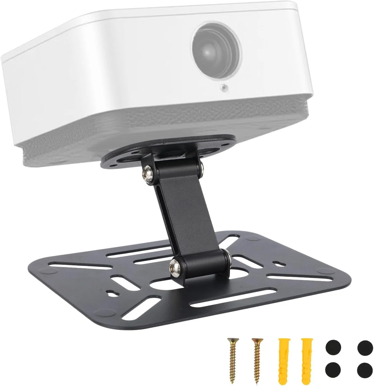 پایه پروژکتور تاشو، پایه مینی پروژکتور قابل تنظیم برای میز/سقف/دیوار سازگار با QKK، DR.J، DBPOWER، Anker، AAXA، Jinhoo، PVO، TMY (مشکی)