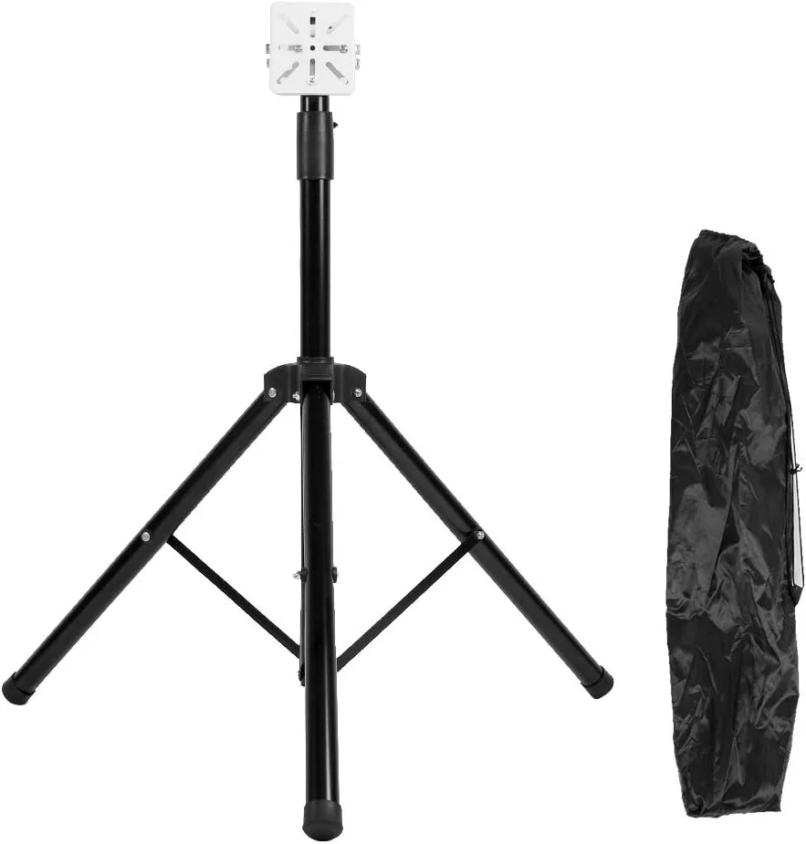 پایه سه پایه برای پروژکتور هولوگرام سه بعدی، براکت سه پایه دستگاه تبلیغاتی فن آلومینیومی فولادی جهانی، ارتفاع قابل تنظیم 80 تا 180 سانتی متر، برای همه مدل های 42 تا 100 سانتی متر