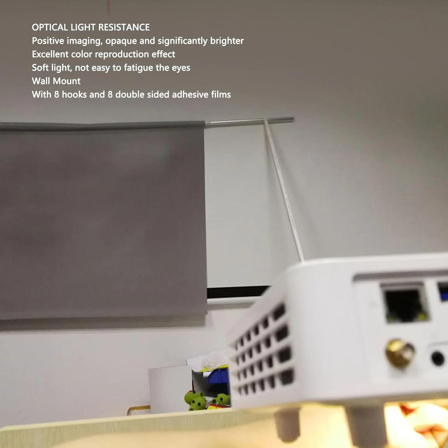 پرده نمایش پروژکتور Luocute، 16:9 HD پرده نمایش پروژکتور جلو و عقب تاشو، پرده نمایش قابل حمل دو طرفه PVC ضد نور برای سینمای خانگی فیلم