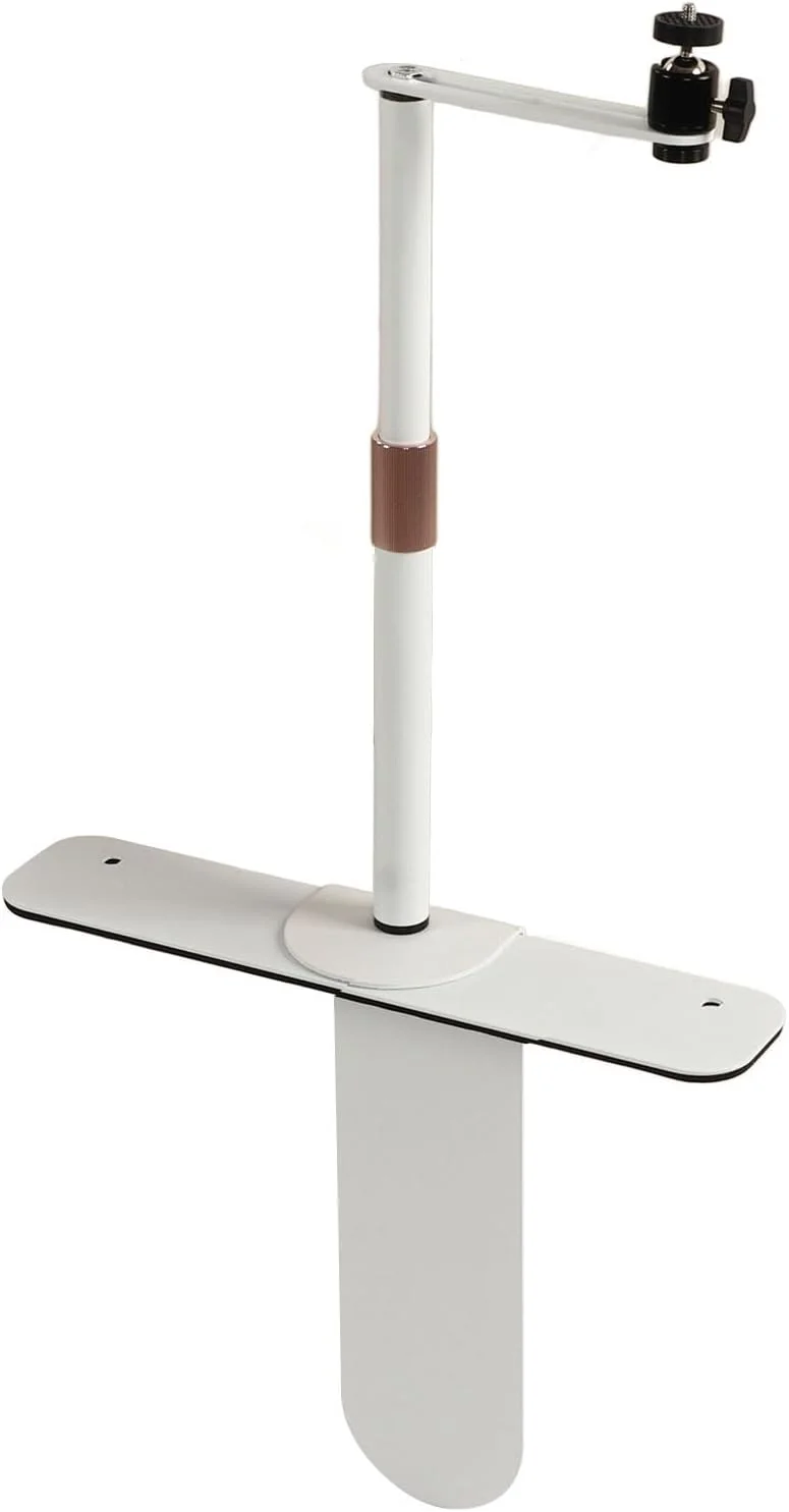 پایه نگهدارنده پروژکتور Luqeeg با قابلیت چرخش 360 درجه، پایه رومیزی و دیواری پروژکتور، پایه قابل تنظیم لپ تاپ، پایه پروژکتور جهانی برای خانه و محل کار (سفید)