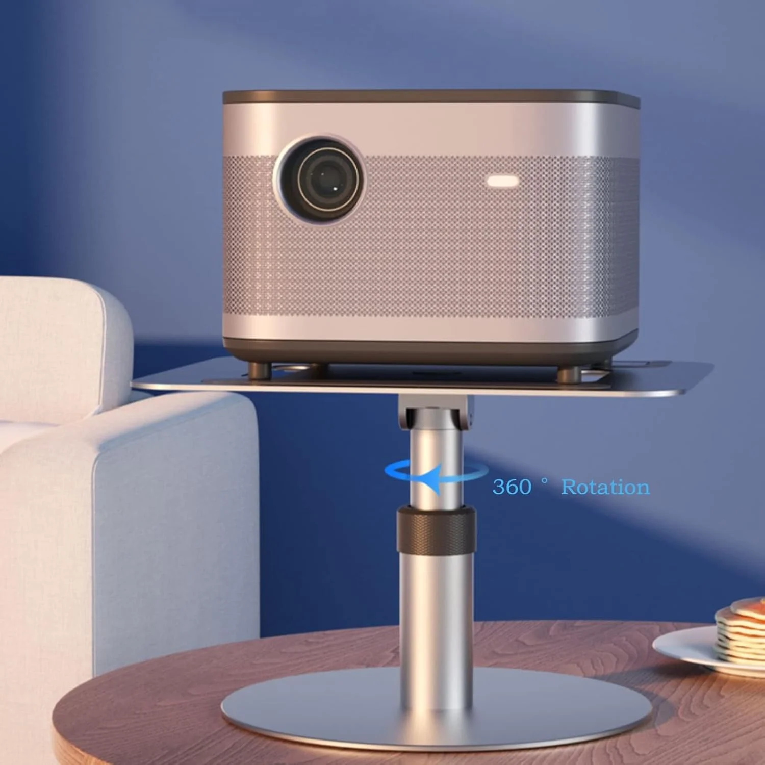 پایه رومیزی پروژکتور سقفی MENGLI-2024، قابل استفاده برای پایه رومیزی، براکت سینی تنظیم ارتفاع جمع شونده برای پروژکتورها (رنگ: B2)